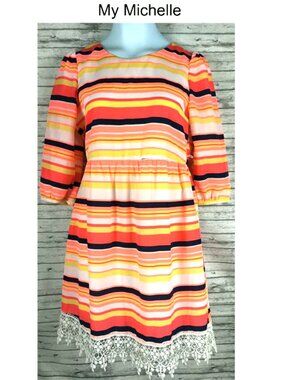 My Michelle Crocheted Hem Dress Size 10